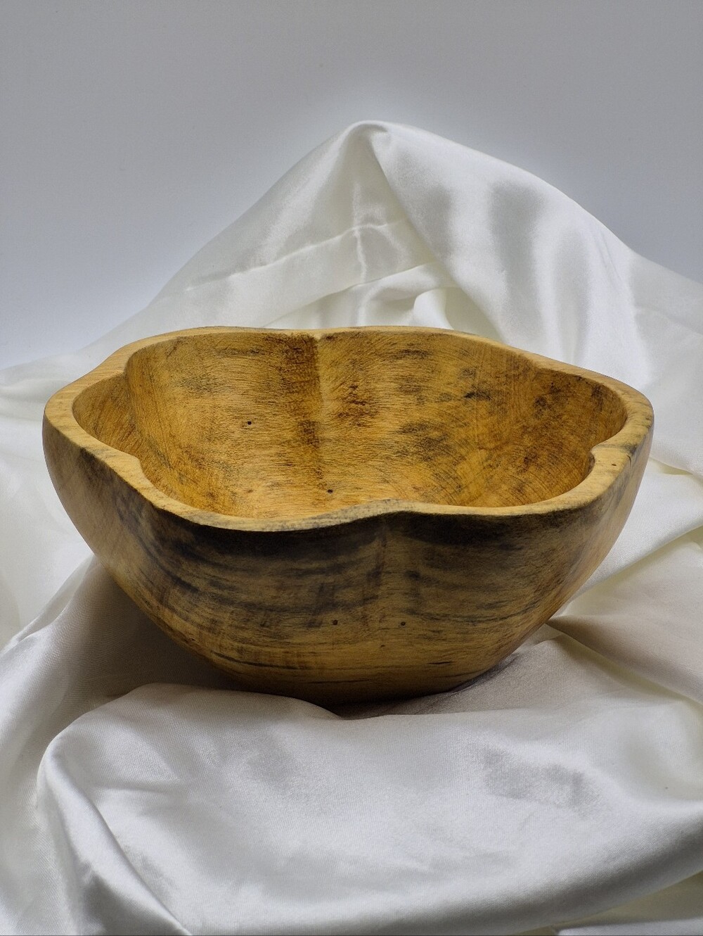 Handcrafted Artisan Made from Natural Wood Serving Bowl - Brown
